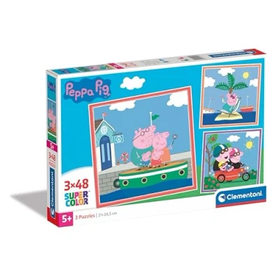 Afbeelding van Clementoni 3in1 Puzzel Peppa Pig 3x48 Stukjes