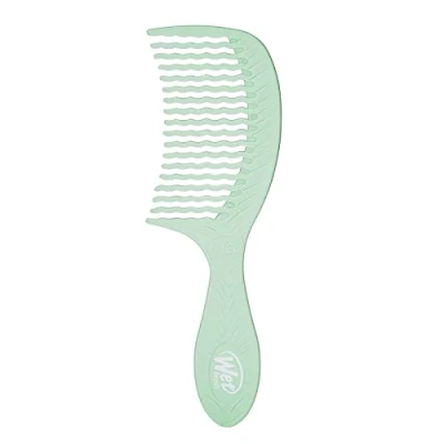 Afbeelding van Wet Brush Go Green Tea Tree Oil behandelingskam Ontwarring met brede tanden en golvend tanddesign, dat zacht door knopen glijdt geen gespleten punten
