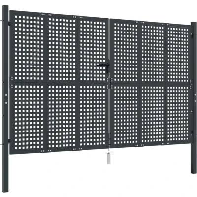 Afbeelding van vidaXL Poort 300x250 cm staal antracietkleurig