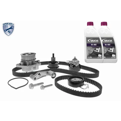 Afbeelding van VAICO V10 50109 waterpomp + Distributieriem Set Met montagemateriaal, koelmiddel, 130 VOLKSWAGEN: Golf 4, 5, Polo IV Hatchback
