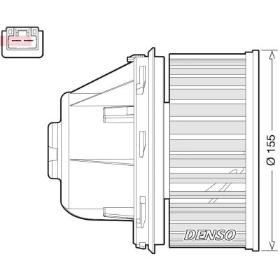 Afbeelding van DENSO DEA10053 Interieurventilator voor voertuigen met stuur links