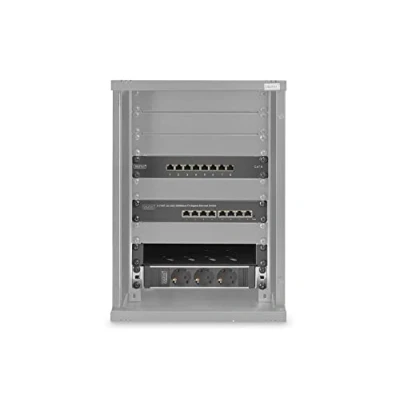 Image de Digitus Armoire montable sur mur noir, RAL 9005 9U 10&quot;