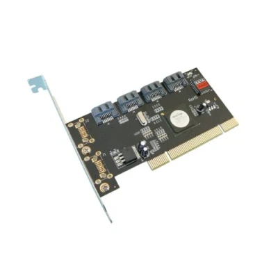 Afbeelding van KALEA INFORMATIQUE 4 poorts PCI SATA Controllerkaart 32 bits met Silicon Image SIL 3124 Chipset, Raid 0 1 5