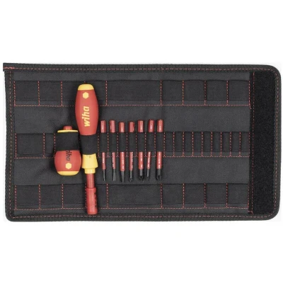 Afbeelding van Wiha SlimVario® Schroevendraaierset VDE 19 delig Plat, Kruiskop Phillips, Pozidriv, Plus/minus, Torx, Zeskant