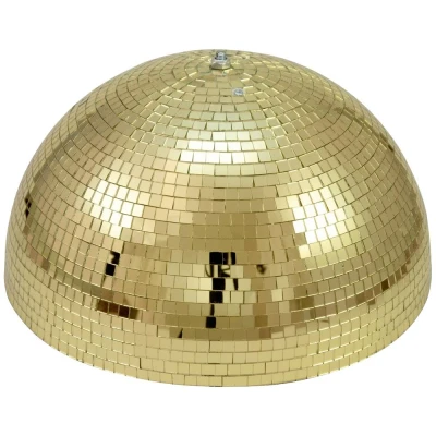 Afbeelding van Eurolite Halve Discobal Spiegelbol Discobol 50cm Goud met motor