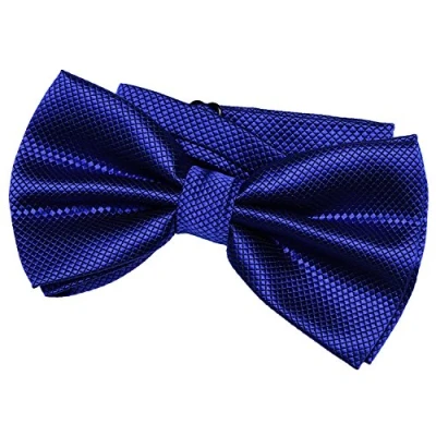 Afbeelding van DonDon Vlinderdas voor heren, 12 x 6 cm, met reeds geknoopte en verstelbare haak, blauw, één maat, Blauw
