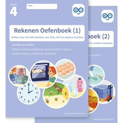 Afbeelding van Rekenen Oefenboek Set deel 1 en 2 groep 4