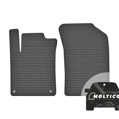 Afbeelding van moto MOLTICO Rubberen vloermatten voor de voorkant, perfecte pasvorm alle seizoenen, geschikt Citroen C3 II/DS 3 (2009 2016)