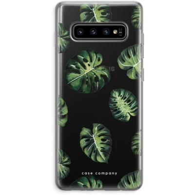 Afbeelding van Case Company® hoesje geschikt voor Samsung Galaxy S10 Plus Tropische bladeren Soft Cover Telefoonhoesje Bescherming aan alle Kanten en Schermrand