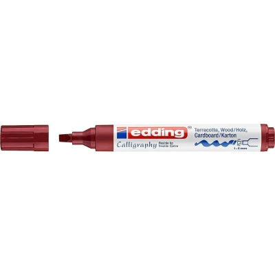 Afbeelding van edding 1455 kalligrafie marker flexibel oud rood 1ST 1 5 mm / 4 1455046