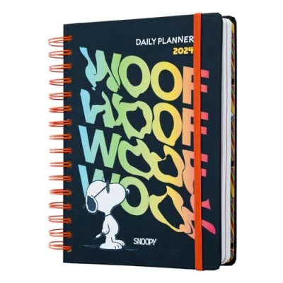 Afbeelding van Grupo Erik Snoopy Jaarplanner 2024 A5 dagplanner Kantoorbenodigdheden, professionele agenda, studentenagenda