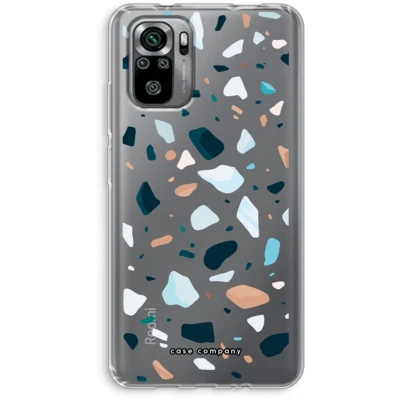 Afbeelding van Case Company® hoesje geschikt voor Xiaomi Redmi Note 10S Terrazzo N13 Soft Cover Telefoonhoesje Bescherming aan alle Kanten en Schermrand