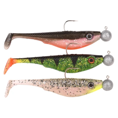 Image de Spro Iris Shad To Go UV Set Salt &amp; Pepper/UV Perch/Olive 8cm (5g) (3 pcs)