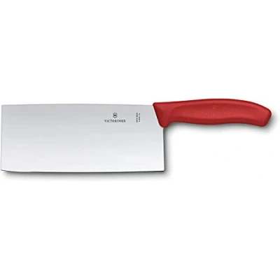 Afbeelding van Victorinox, 6.8561.18G, Swiss Classic, Kochmesser, extra scherpe schijf, met rechte sluiting, robuuste kunststof handgreep, rood, gemaakt in Zwitserland, vaatwasmachinebestendig