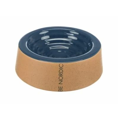 Afbeelding van TRIXIE BE NORDIC VOERBAK / WATERBAK KERAMIEK BLAUW BEIGE