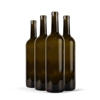 Afbeelding van WYSKONT Fles 750 ml Bordeaux 48 stuks Lege wijnfles voor thuis brouwen Opbergdoos dranken Serveerdecoratie Olijfglas