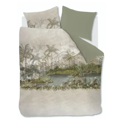 Afbeelding van Riviera Maison Oasia dekbedovertrek Lits Jumeaux 240x200/220 Zand