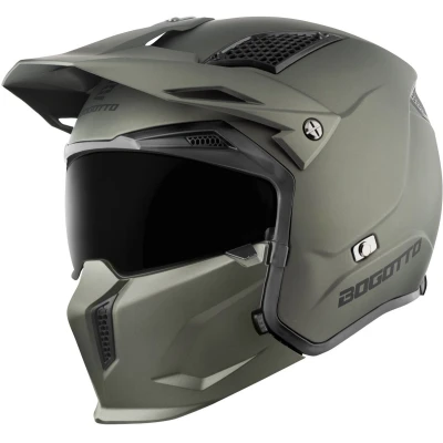 Afbeelding van Bogotto Radic 22.06 Mat Groen Motorhelm Maat M Helm