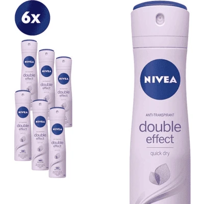 Afbeelding van Nivea Women Double Effect Violet Senses Deospray Voordeelverpakking 6x250ml