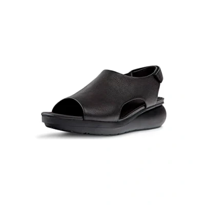 Afbeelding van Camper Balloon Sandalen met sleehak, Dames, Maat: 36, Schwarz Leer