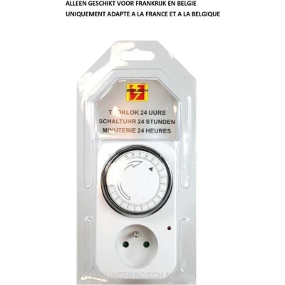 Afbeelding van Benson Stopcontact Penaarde Analoge Schakelklok Timer / 24 Uurs