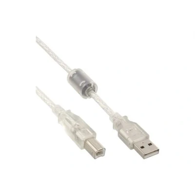 Image de InLine Câble USB (M) pour type B 3 m transparent
