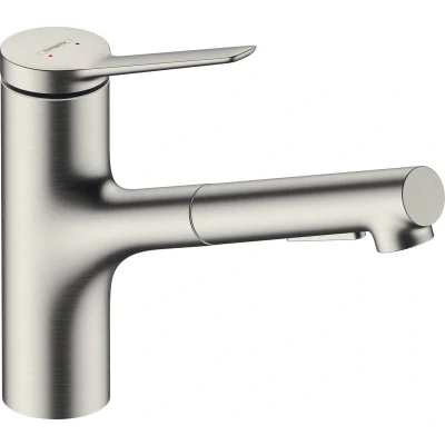 Afbeelding van hansgrohe Zesis M33 ééngreeps keukenmengkraan 150 uittrekbare vuistdouche 2jet rvs look