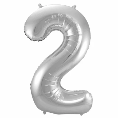 Image de Feuille de ballon Figure 2 Silver 86cm