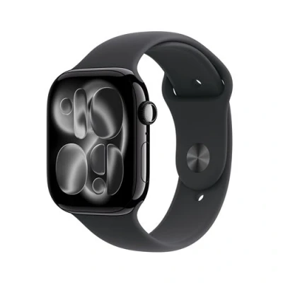 Image de Apple Watch Series 11 gps 46mm jet Black Aluminium Case With Sport Band M/l