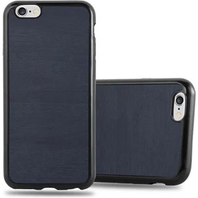 Afbeelding van Cadorabo Hoesje geschikt voor Apple iPhone 6 / 6S in WOODEN BLAUW Beschermhoes gemaakt van flexibel TPU silicone Case Cover