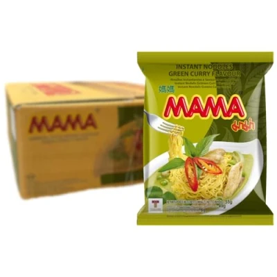 Afbeelding van MAMA Instant noedels met groene curry multipack (30 x 55 g)
