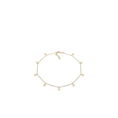 Afbeelding van Elli Choker COIN Plate Ketting goldcoloured, Dames, Maat: 36, Gold coloured