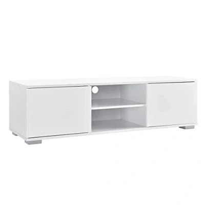 Afbeelding van tv meubel Seattle kast MDF 34,5x120x40 cm wit hoogglans