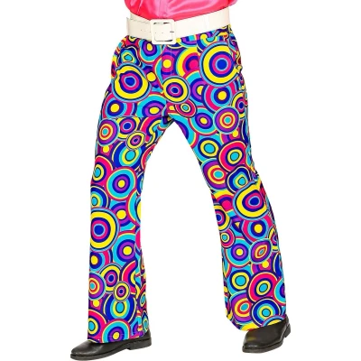 Afbeelding van Widmann Hippie Kostuum Jaren 70 Prins Van De Dansvloer Broek Man Multicolor Small / Medium Carnavalskleding Verkleedkleding