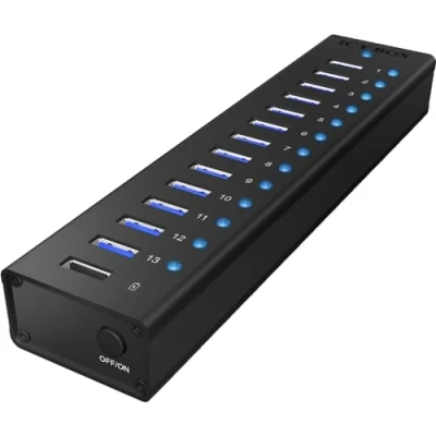 Afbeelding van ICY BOX USB 3.2 Gen 1 hub 13 poorten Zwart
