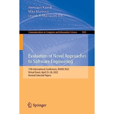 Afbeelding van Communications in Computer and Information Science Evaluation of Novel Approaches to Software Engineering