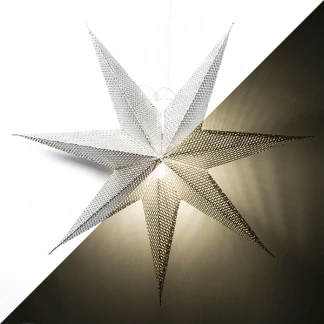 Afbeelding van Papieren kerstster Konstsmide Ø 60 cm (7 punts, E14, Geperforeerd, Binnen)
