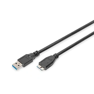 Afbeelding van Digitus USB kabel 3.2 Gen1 (USB 3.0 / 3.1 Gen1) A stekker, micro B stekker 1.00 m Zwart AK 300116 010 S