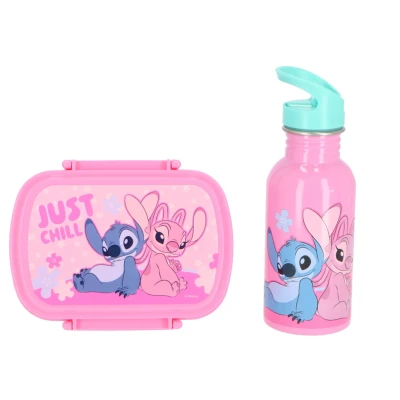 Afbeelding van Lilo &amp; Stitch Lunchset; Lunchbox en Roestvrijstalen Drinkfles 5205698762215
