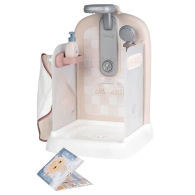 Image de Baby Nurse Douche Cape De Bain + Pousse Mousse Douchette Amovible Et Focntionnel Pour Poupons Jusqu&#039;A 40 Cm