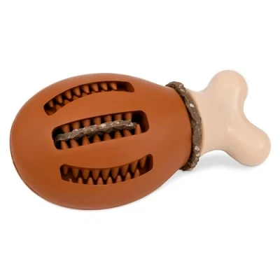 Afbeelding van PetSafe Kauwspeelgoed met snoepring, kip, rubber, BPA vrij, kippengeur, interactieve puzzel voor huisdieren tegen verveling of angst, kleine en middelgrote honden