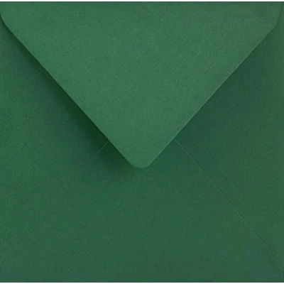Afbeelding van Netuno 100 donkergroene vierkante enveloppen, 153 x mm, 115 g, Sirio Color Foglia, kleurrijke decoratief, elegante envelop voor brieven, uitnodigingen, bruiloft, Kerstmis, wenskaarten,