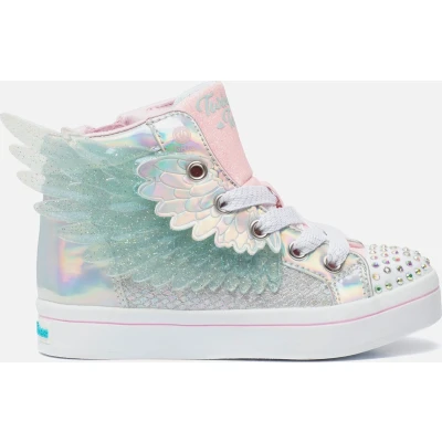 Afbeelding van Skechers Twilites 2.0 Sneakers hoog voor kinderen, Maat: 29, Silver/pink &amp; lt. blue trim Textiel/ synthetisch