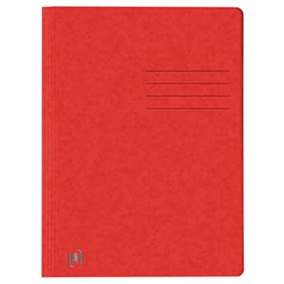 Afbeelding van Oxford Top File + snelhechtmap A4, extra sterk van karton, rood, 25 stuks