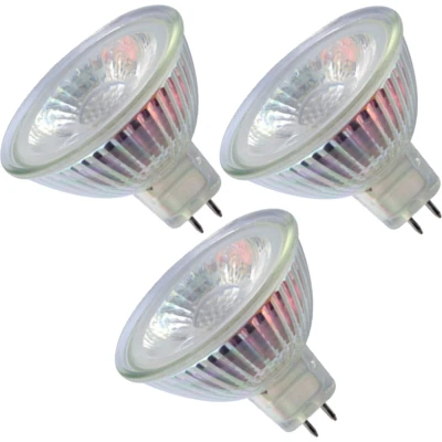 Afbeelding van Trango Set van 3 LED lampen MR16 NT3*3 met fitting ter vervanging conventionele halogeenlampen I GU5.3 G4 12 Volt 3000K warm witte gloeilamp, reflectorlamp,