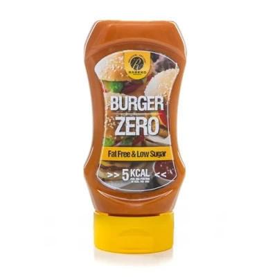 Image de Rabeko Zero Sauce burger zéro, 1 x 350 ml produits sains à faible teneur en glucides, réduits calories et gras pour salades, frites, hamburgers sans gluten ni lactose