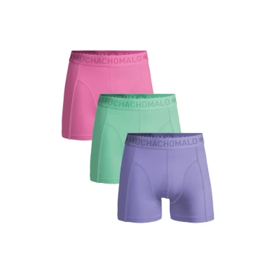 Afbeelding van Muchachomalo 3PACK Solid Boxerbriefs, Heren, Maat: Medium, Purple green pink