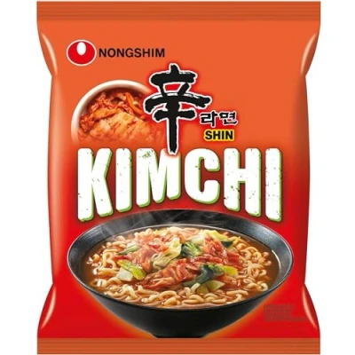 Image de Nong Shim Kimchi Ramyun Lot de 6 sachets nouilles instantanées pour ramen coréen Préparation rapide 120 g