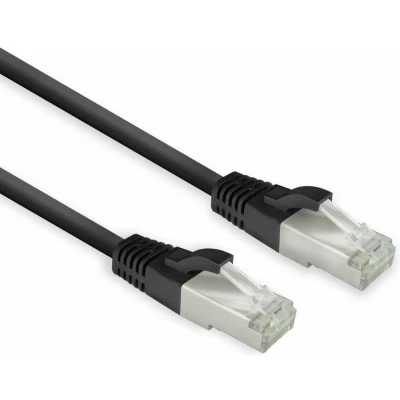 Afbeelding van ACT Zwarte 5 meter LSZH U/FTP CAT8 datacenter slimline patchkabel snagless met RJ45 connectoren FB8105
