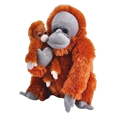 Afbeelding van Wild Republic Knuffel Orang oetan 30,5 Cm Pluche Bruin 2 delig
